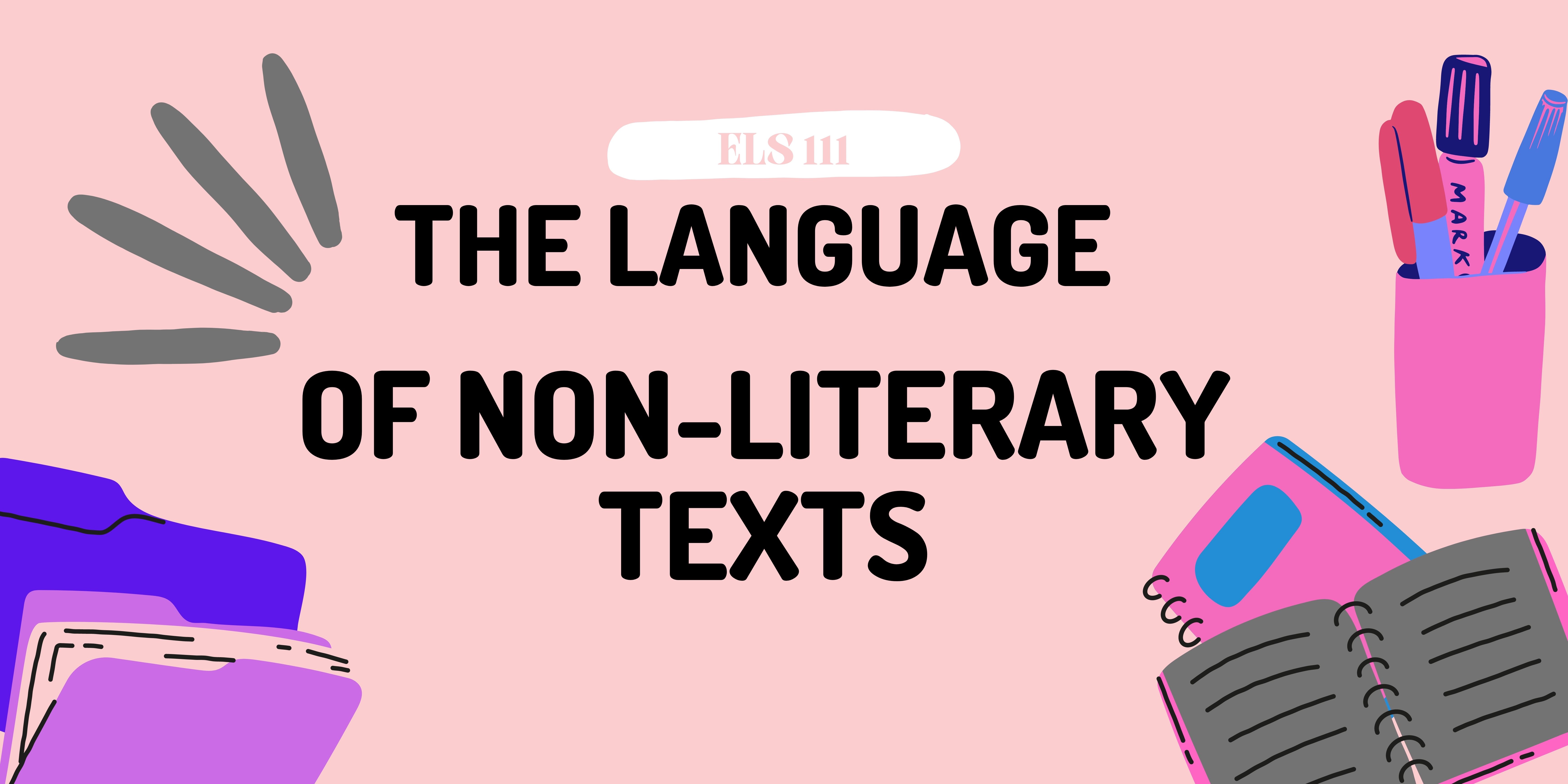 The Language of Non-Literary Texts